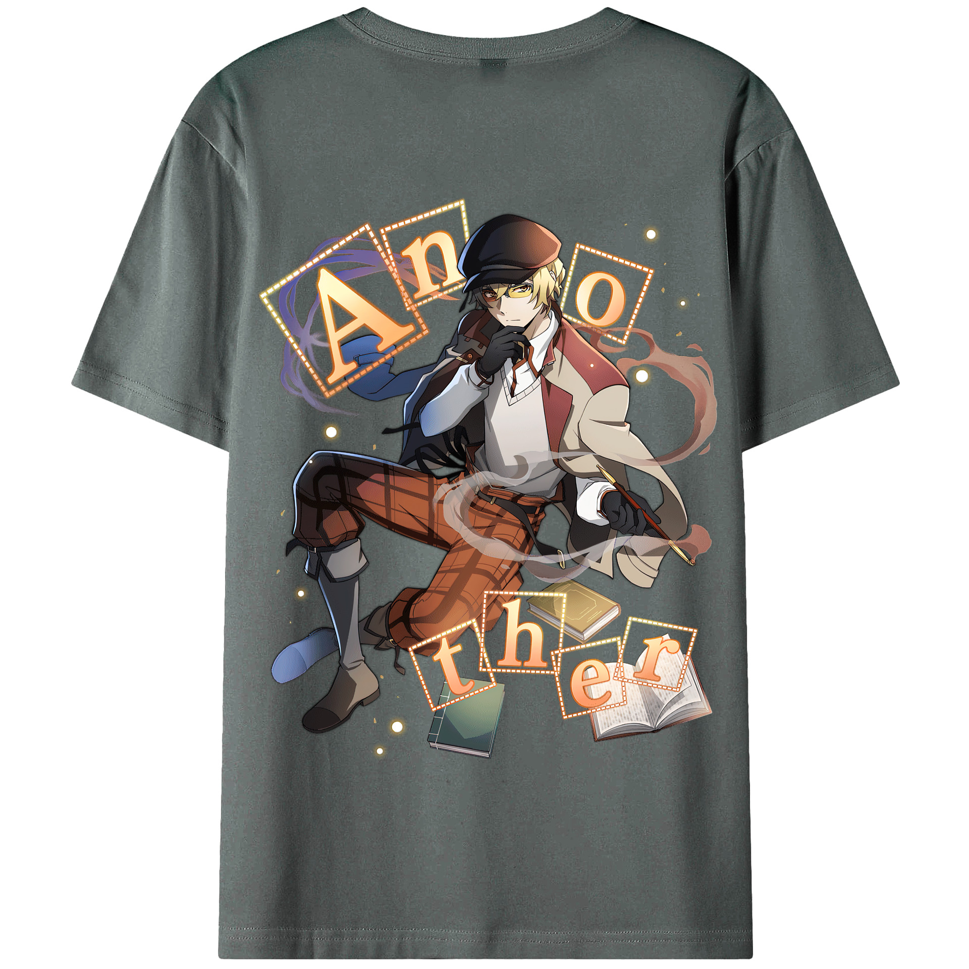 （画像用） 文豪ストレイドッグス Bungo Stray Dogs 綿100％半袖Tシャツ（背面プリント）